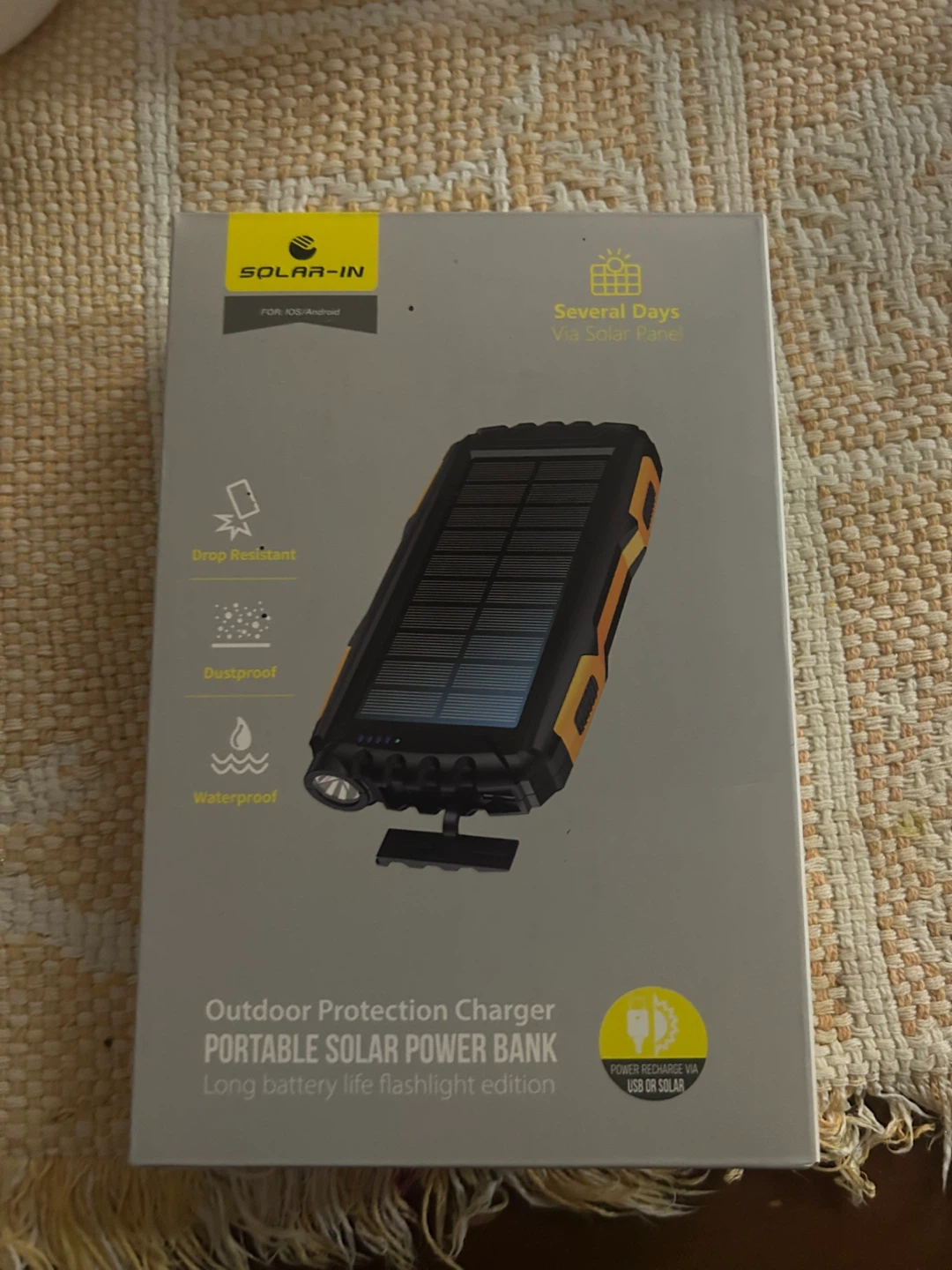 Solar-In Portable Solar Power Bank