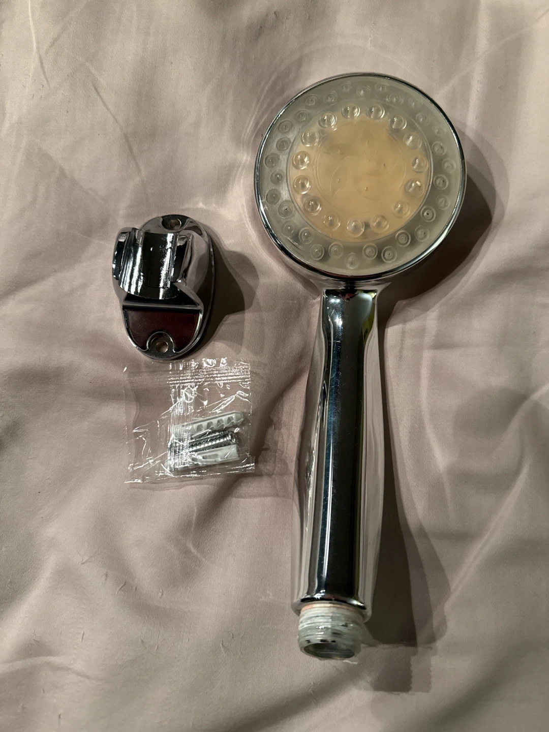 Chrome Shower Head with Holder and Hardware