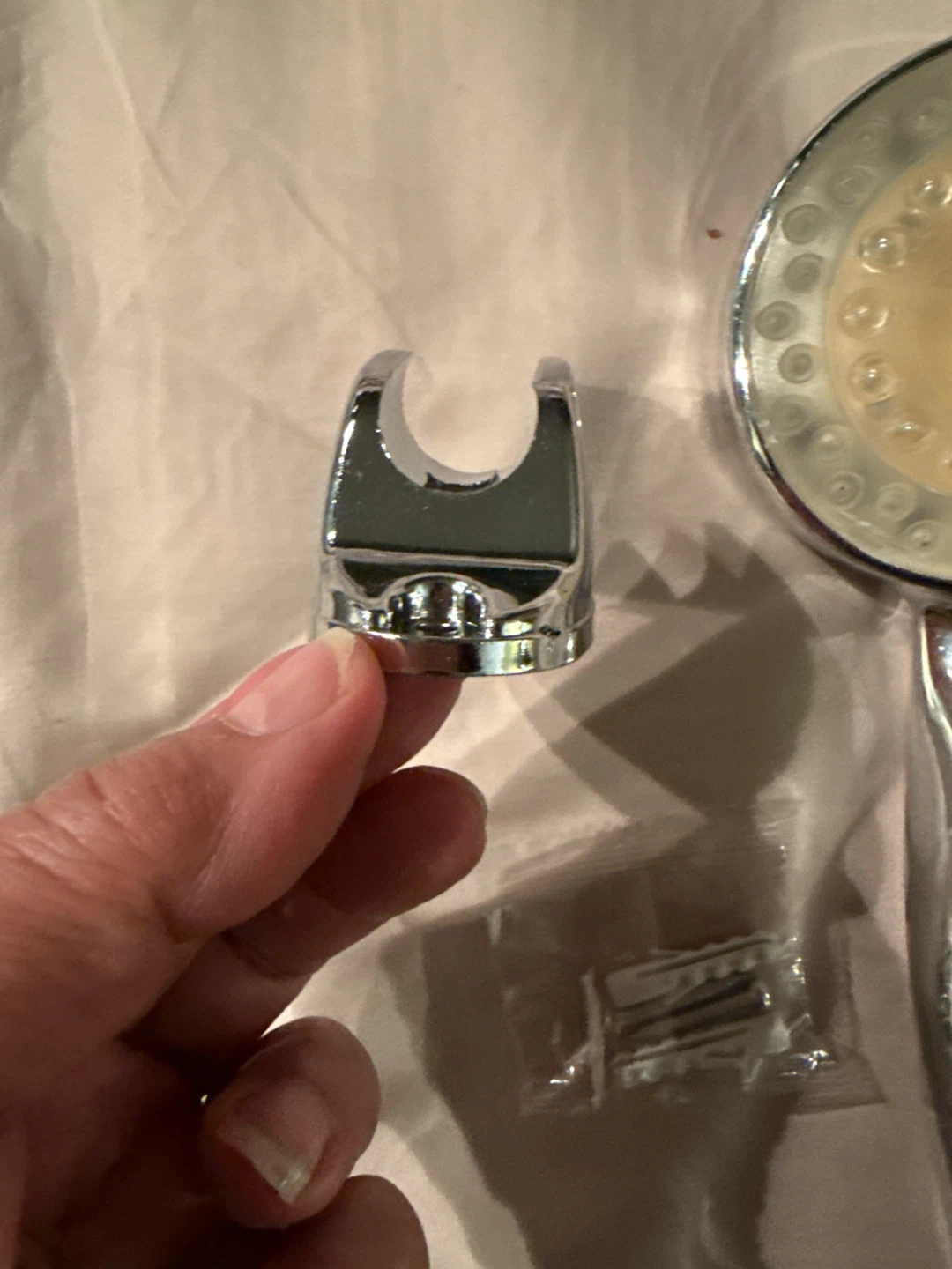 Chrome Shower Head with Holder and Hardware - photo 2
