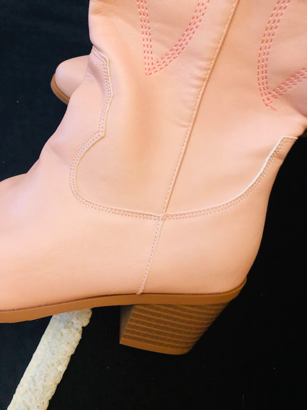 Pink knee-high cowboy boots brand new 8 - photo 2