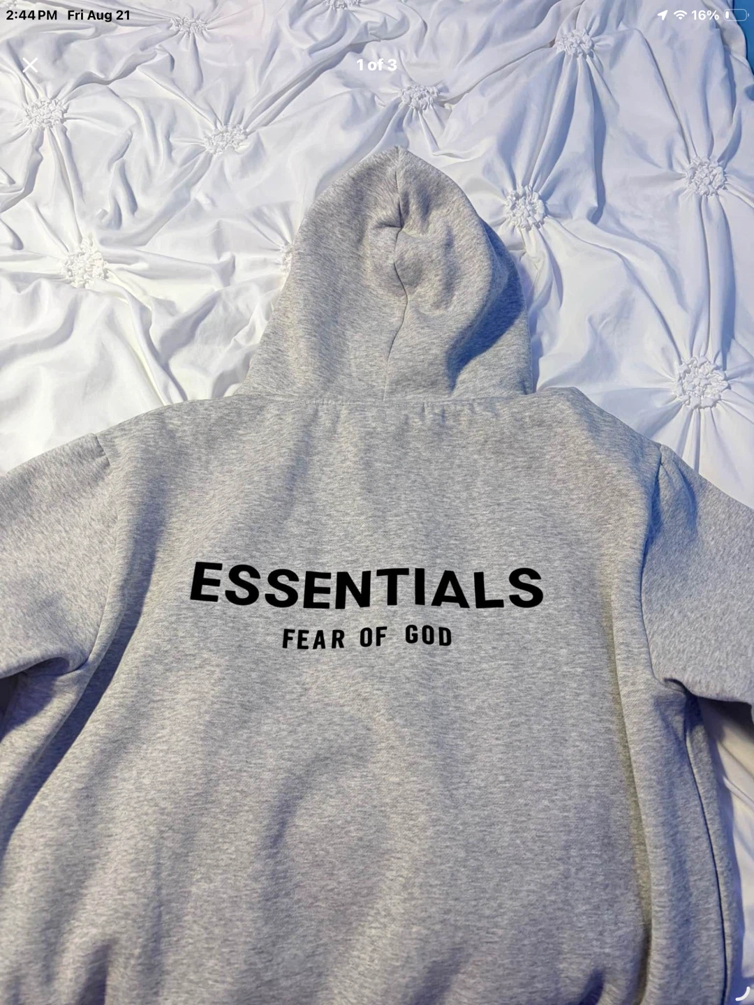 Essentials Grey Hoodie
