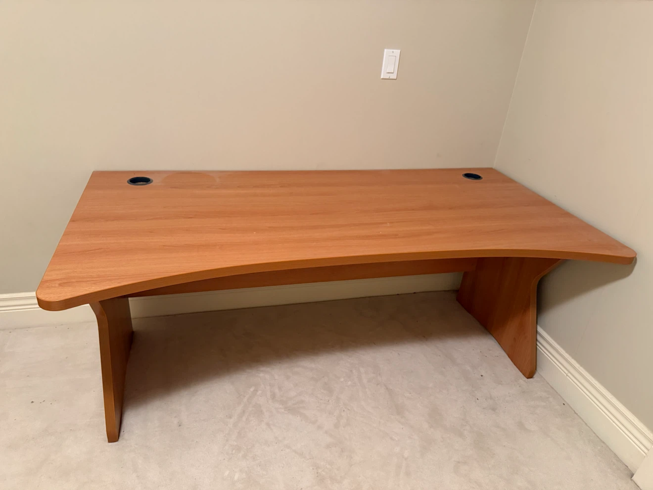 Curved Wooden Desk