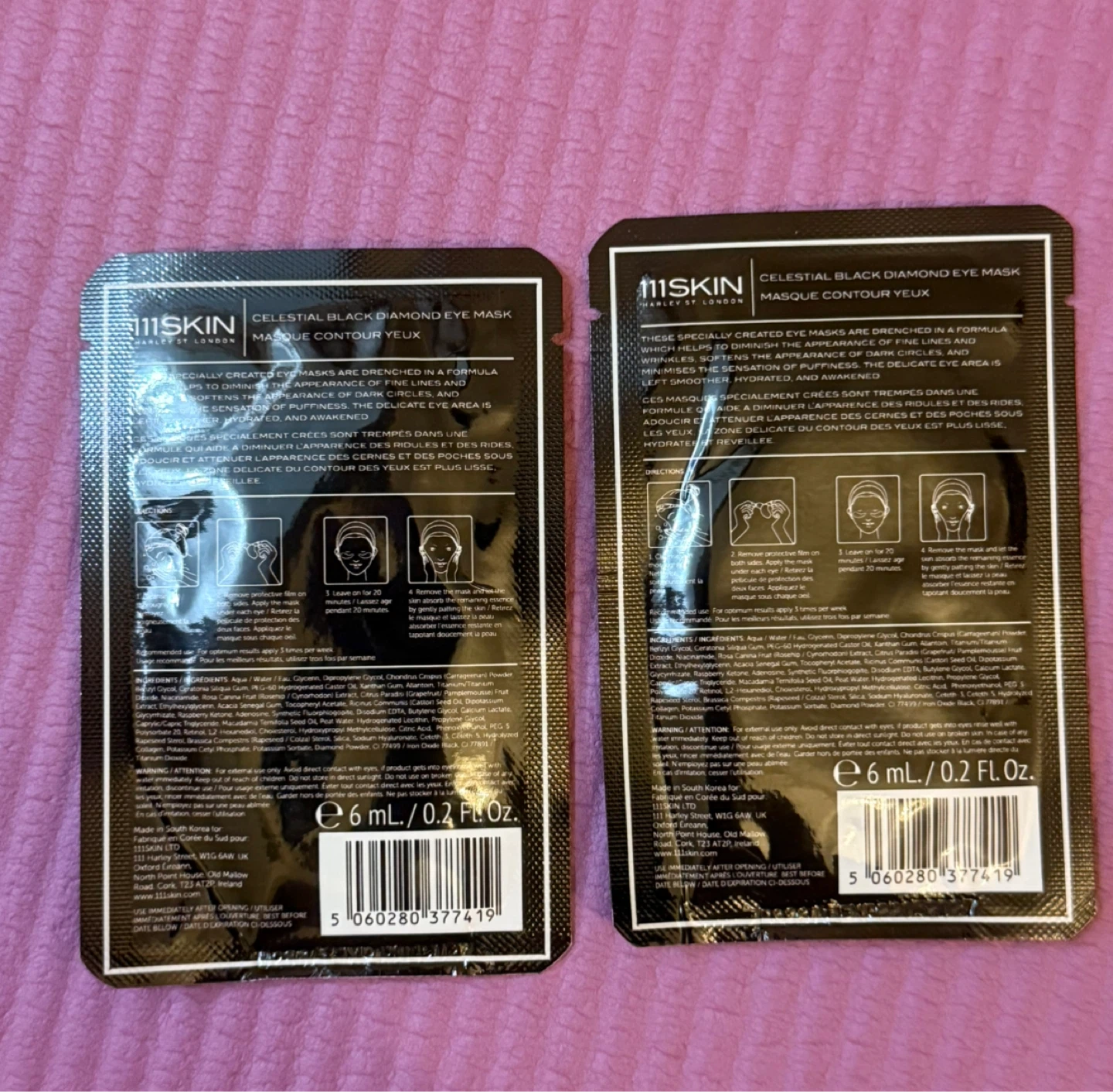 NEW✨111SKIN Eye Masks (2 Black Diamond, 1 Rose Gold, 1 Cryo) - photo 4