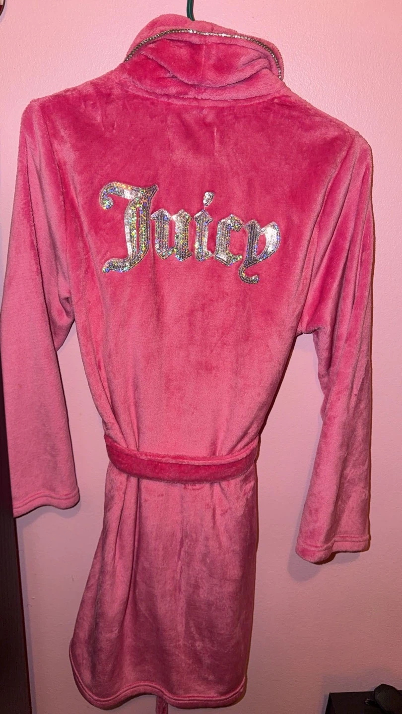 Juicy Couture Pink Velour Robe