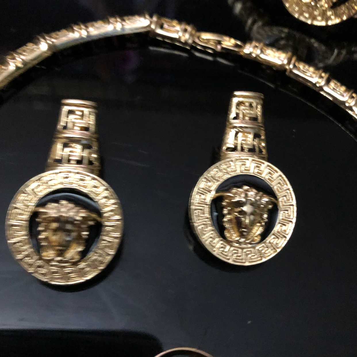 Gold Medusa Necklace and Jewelry Set - photo 4