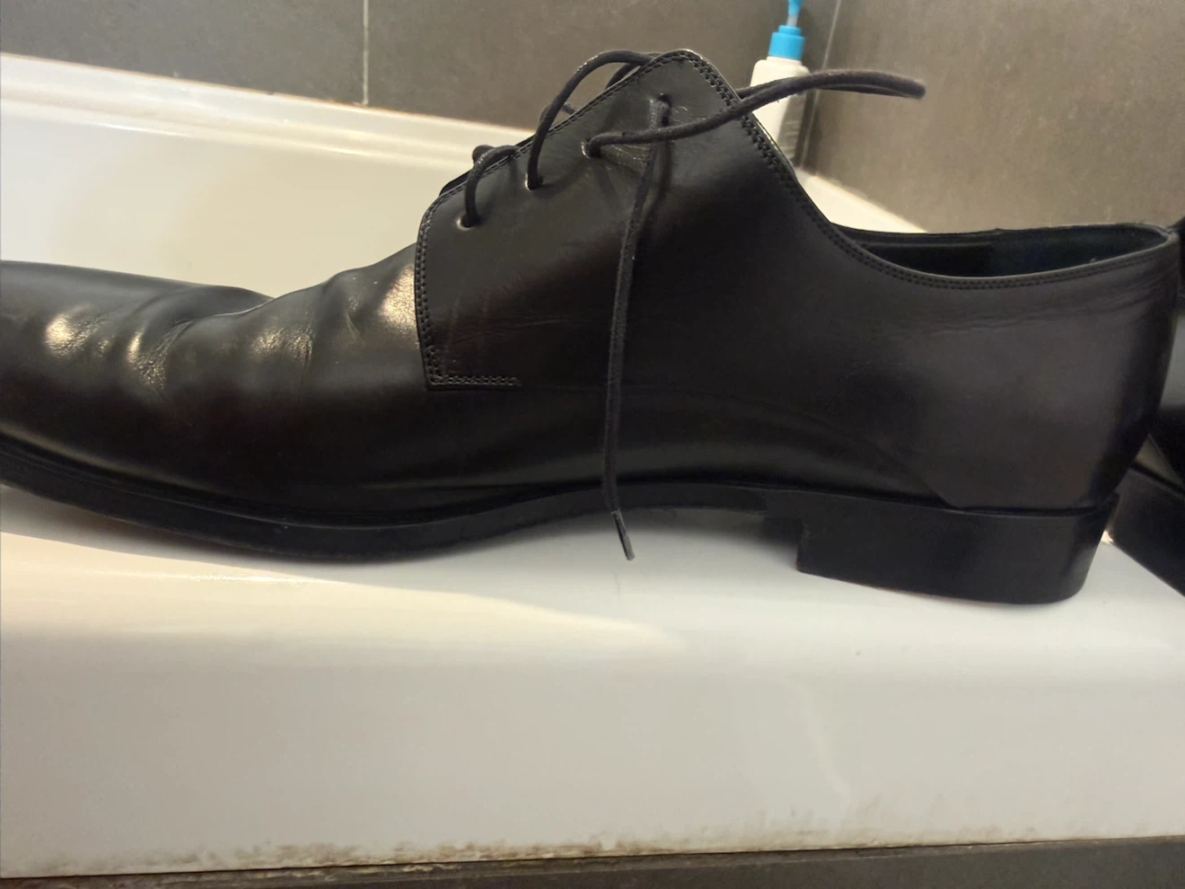 Dior Black leather derby dress shoes paid 1600 size 11.5 - photo 3