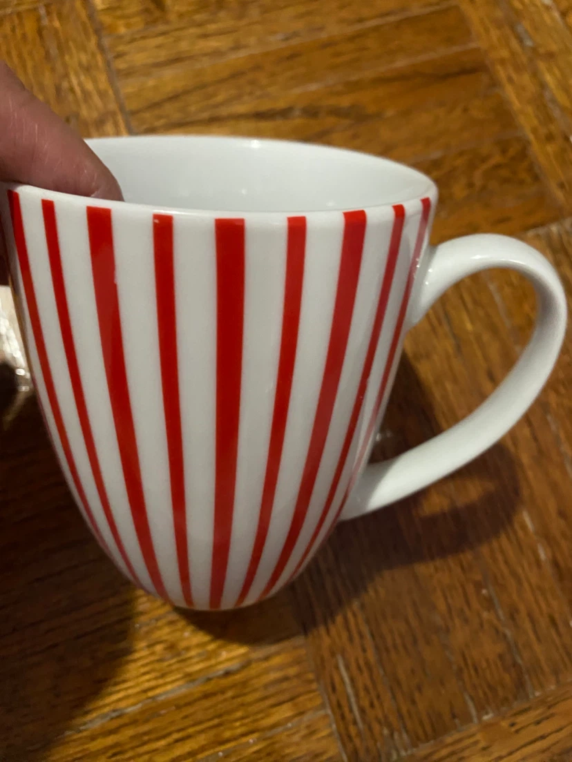Red and White Striped Mug - photo 3
