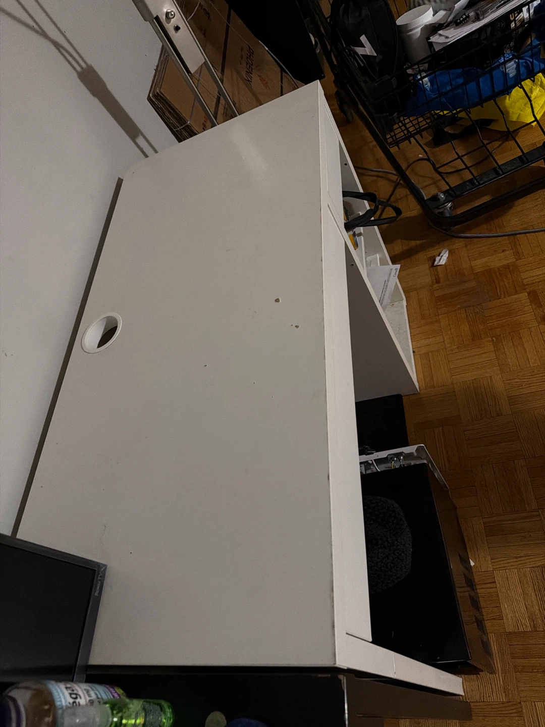 White Desk with Shelves moving sale - photo 2