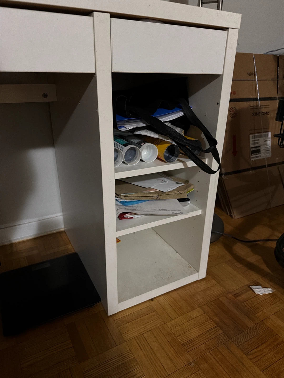White Desk with Shelves moving sale - photo 3