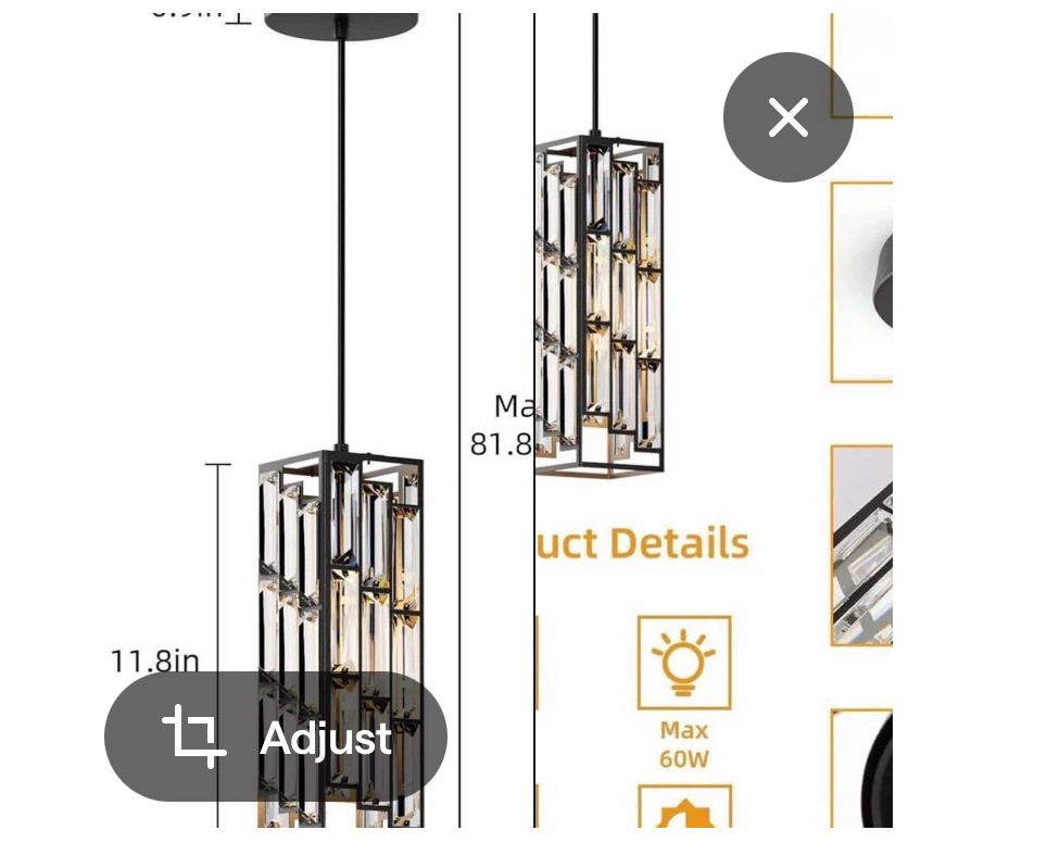 Crystal Chandelier Pendant Light Fixture