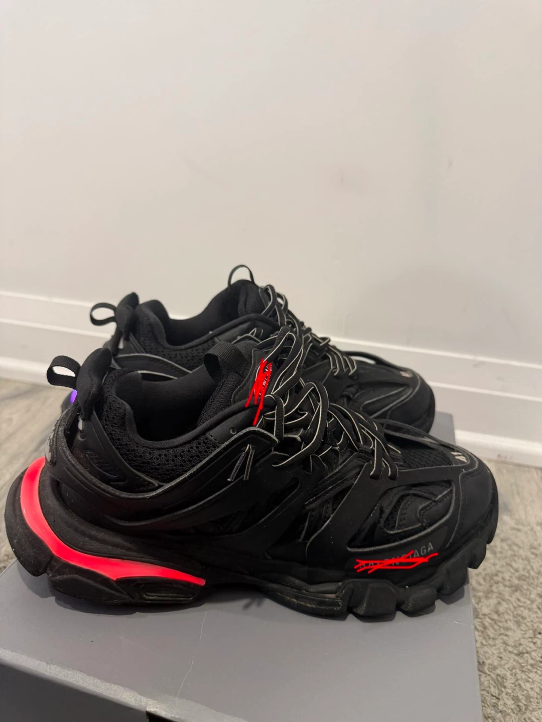 Balenciaga Track LED Sneakers in Black Size 41