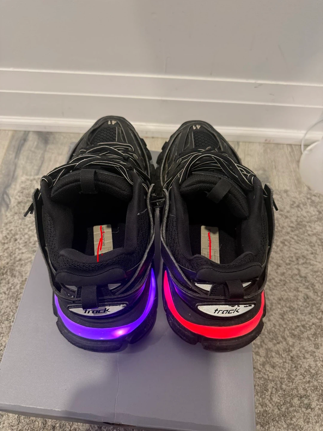 Balenciaga Track LED Sneakers in Black Size 41 - photo 2