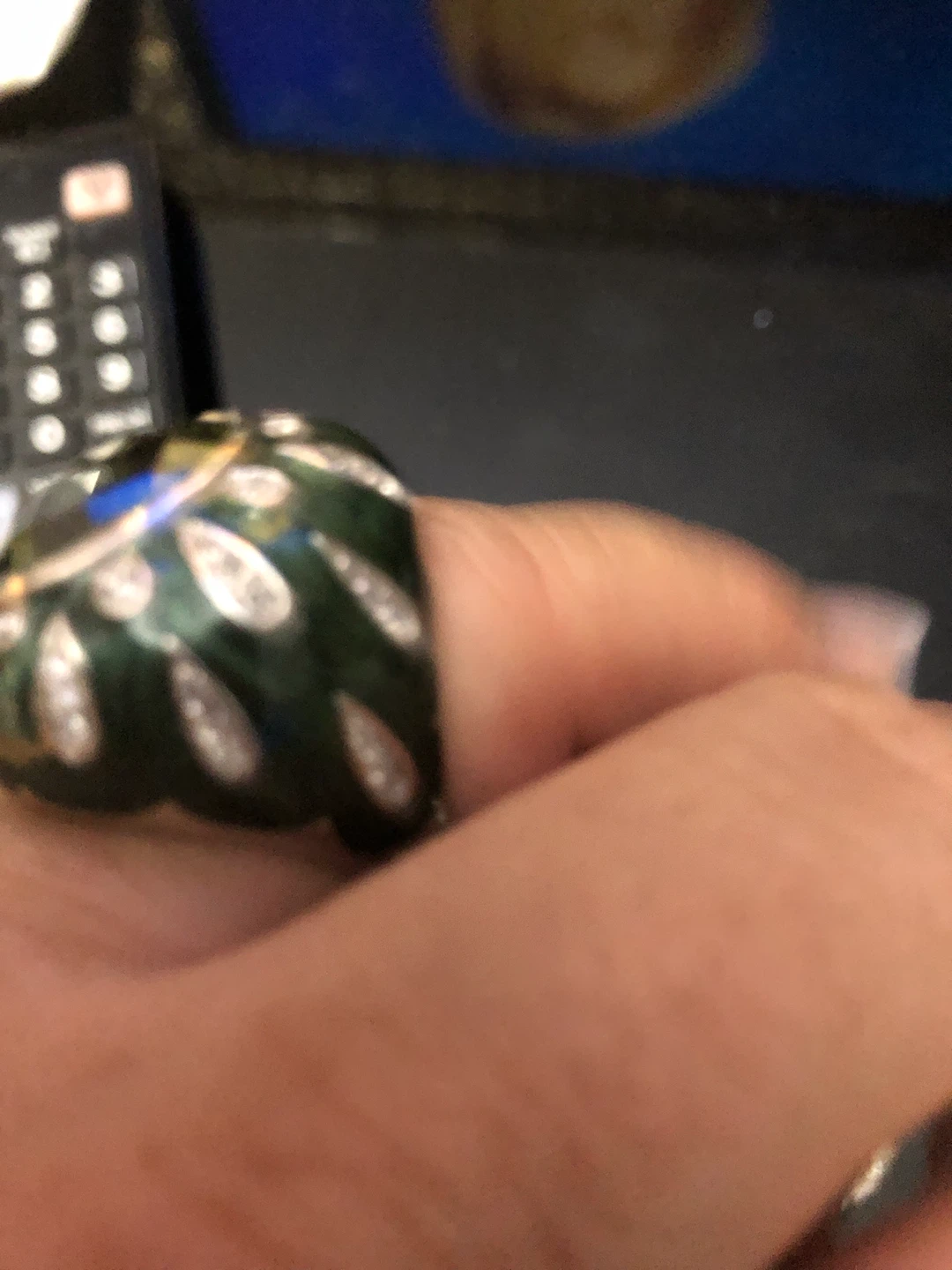 Stamped 925 silver Green ring 9 - photo 2