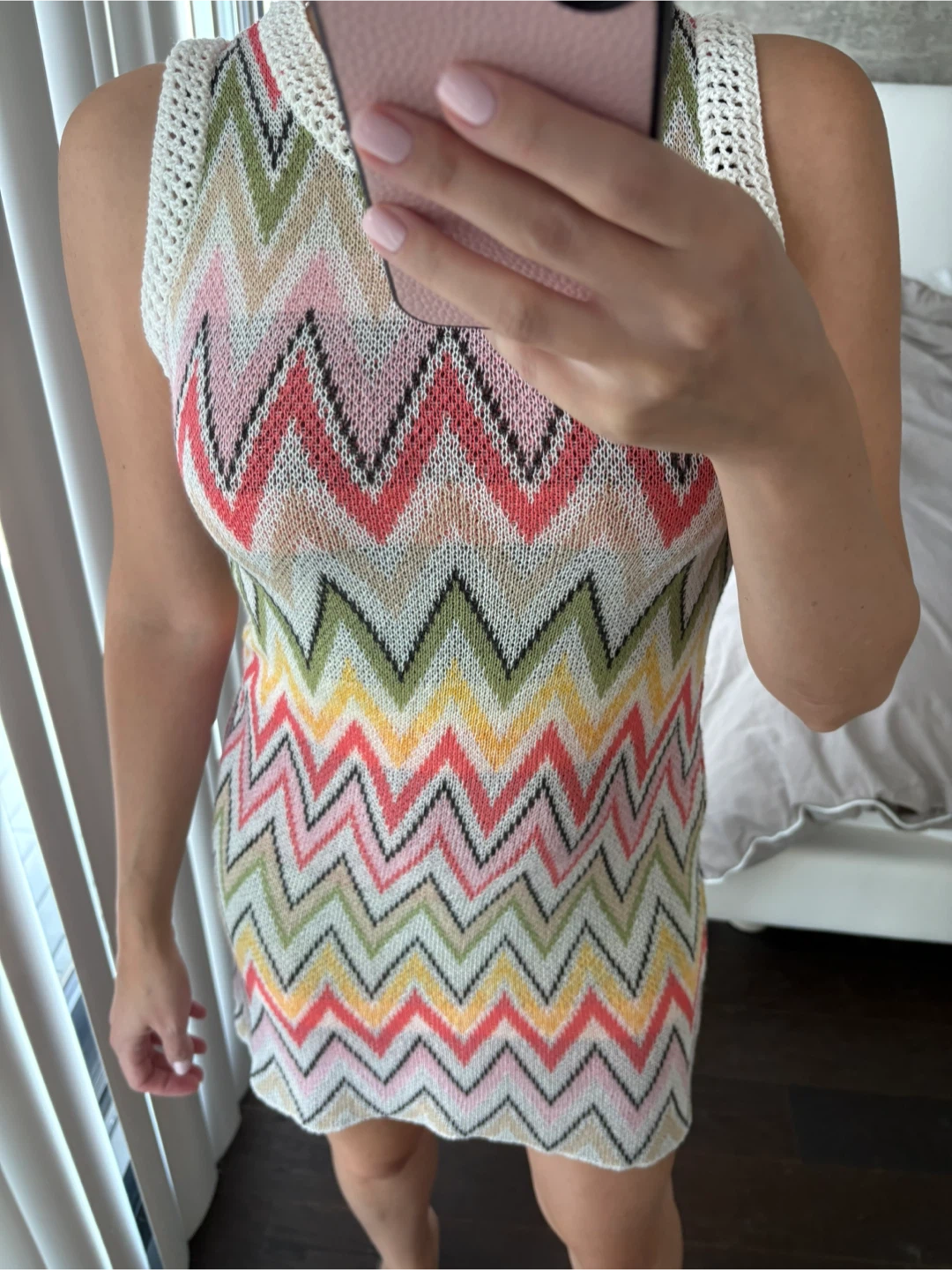 Miami Summer Light Knitted Chevron Dress - size XS - photo 3