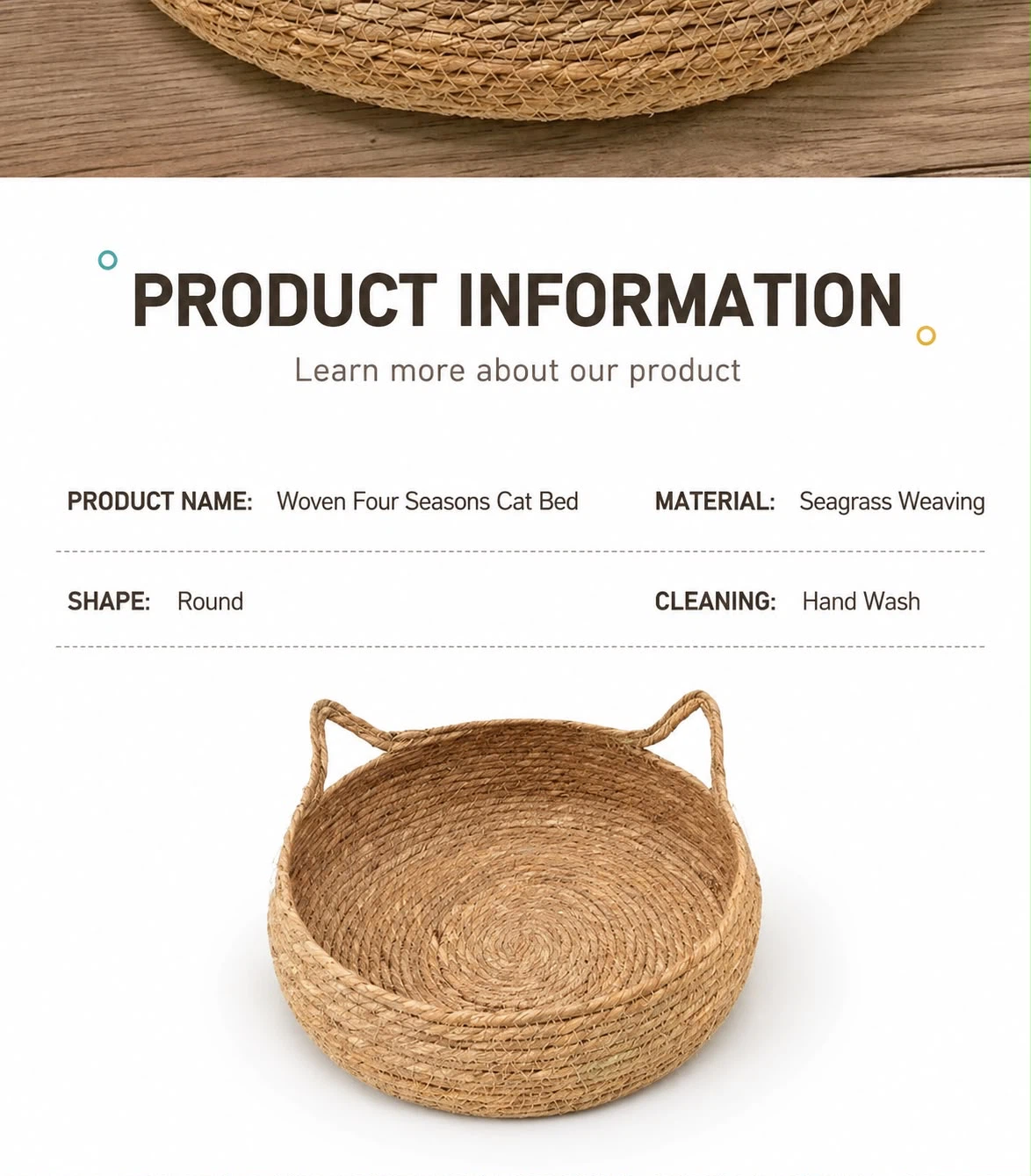 🌟 Woven Cat Bed 🐈 🌟 - photo 2