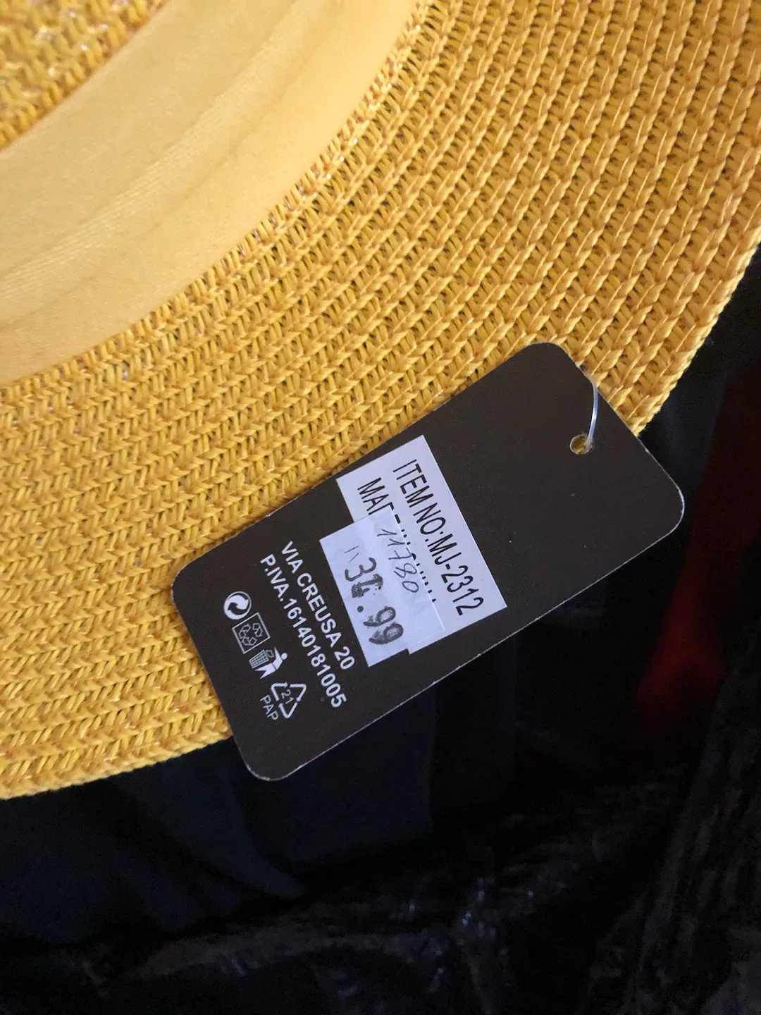 Yellow straw boater hat French boutique - photo 2