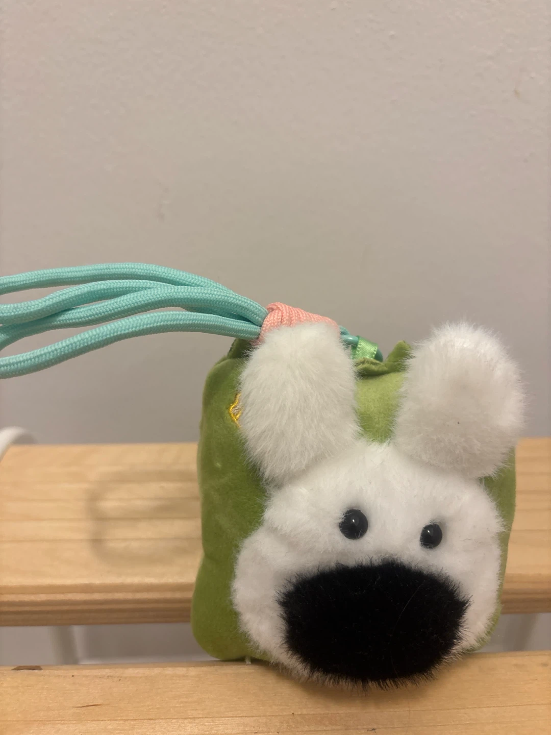 Cute plush pouch with keychain - photo 2