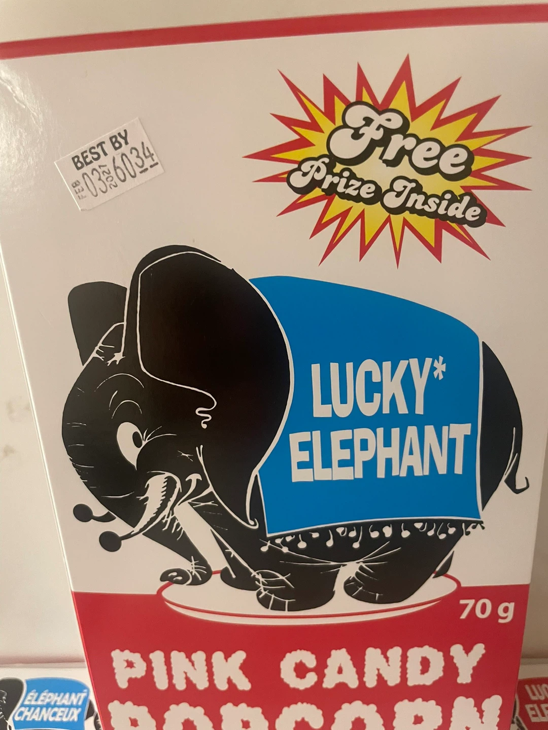 🆕 Lucky Elephant Pink Candy Popcorn (3 Boxes) - photo 2
