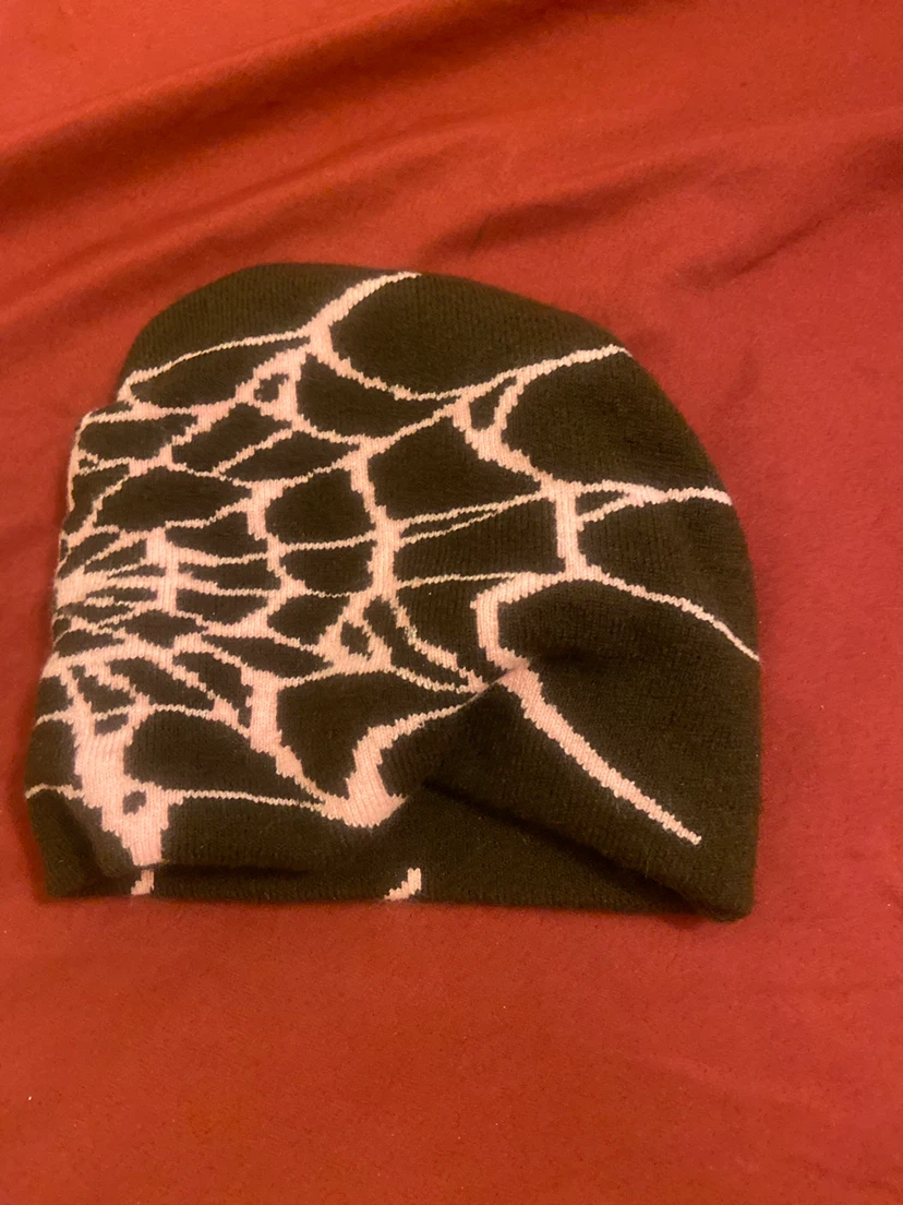 Two Spiderweb Beanies - Black and Brown/Pink - photo 4