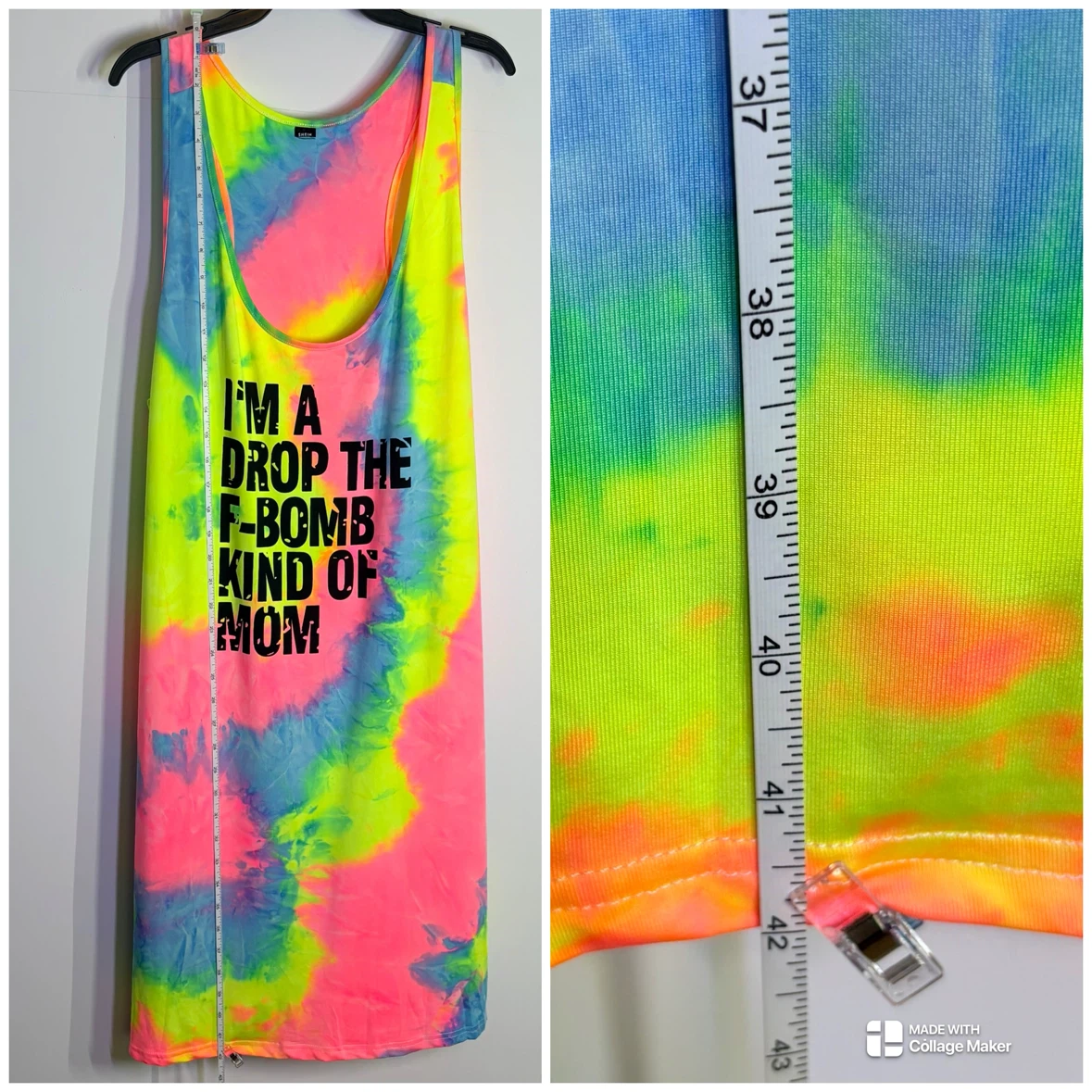 Shein Tie Dye Drop The F Bomb Kind Of Mom Graphic Dress - photo 3