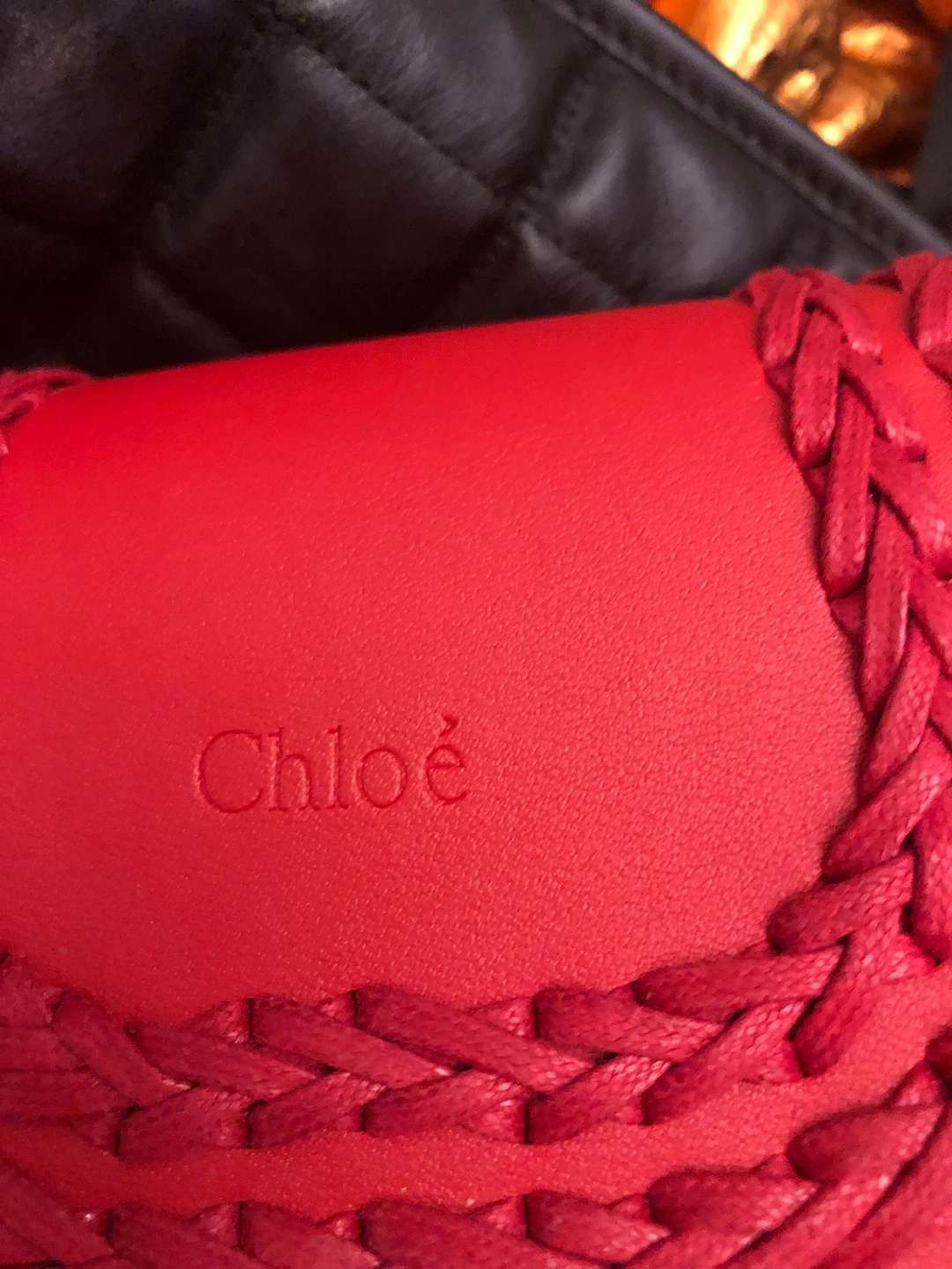 Chloé Red Leather Marcie Tassel Shoulder Bag - photo 2