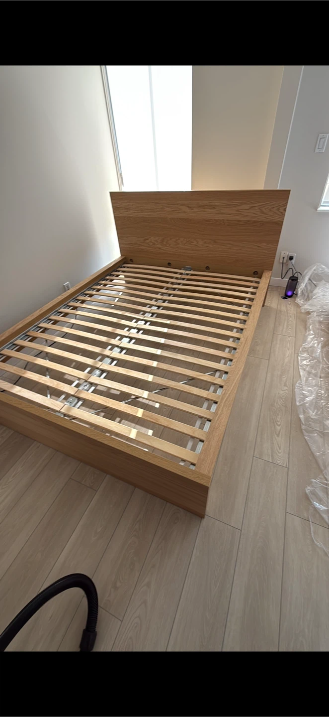 IKEA MALM Queen Bed Frame - Oak Veneer