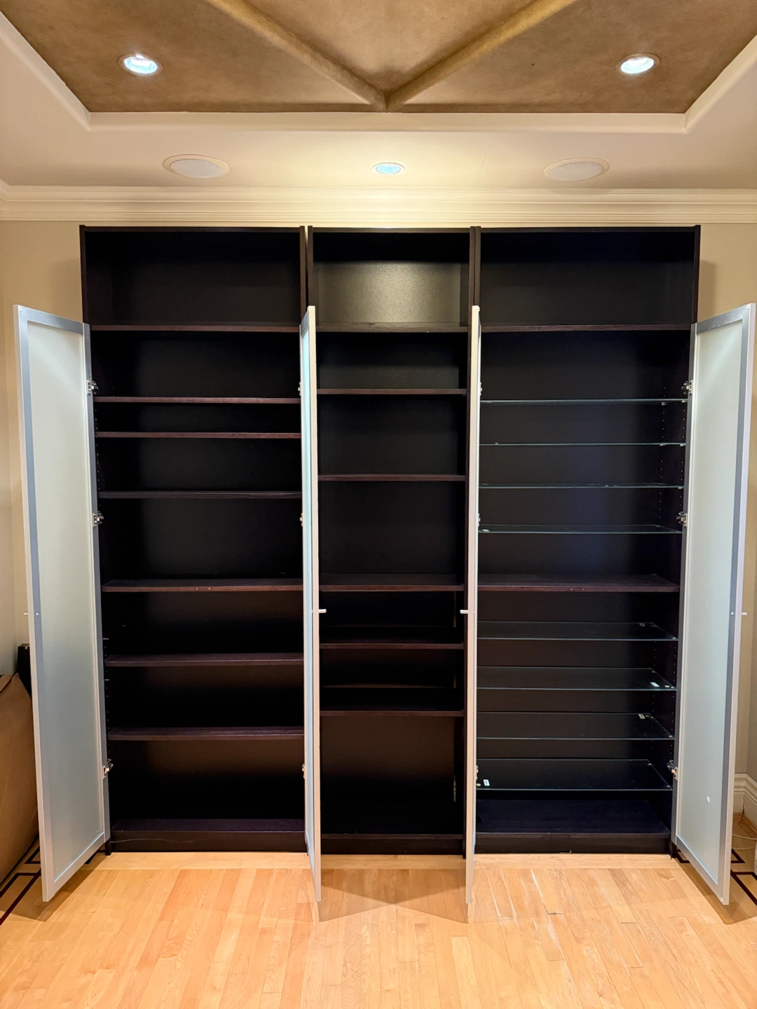 Large Bookcase/Storage Unit with Frosted Glass Doors - photo 2