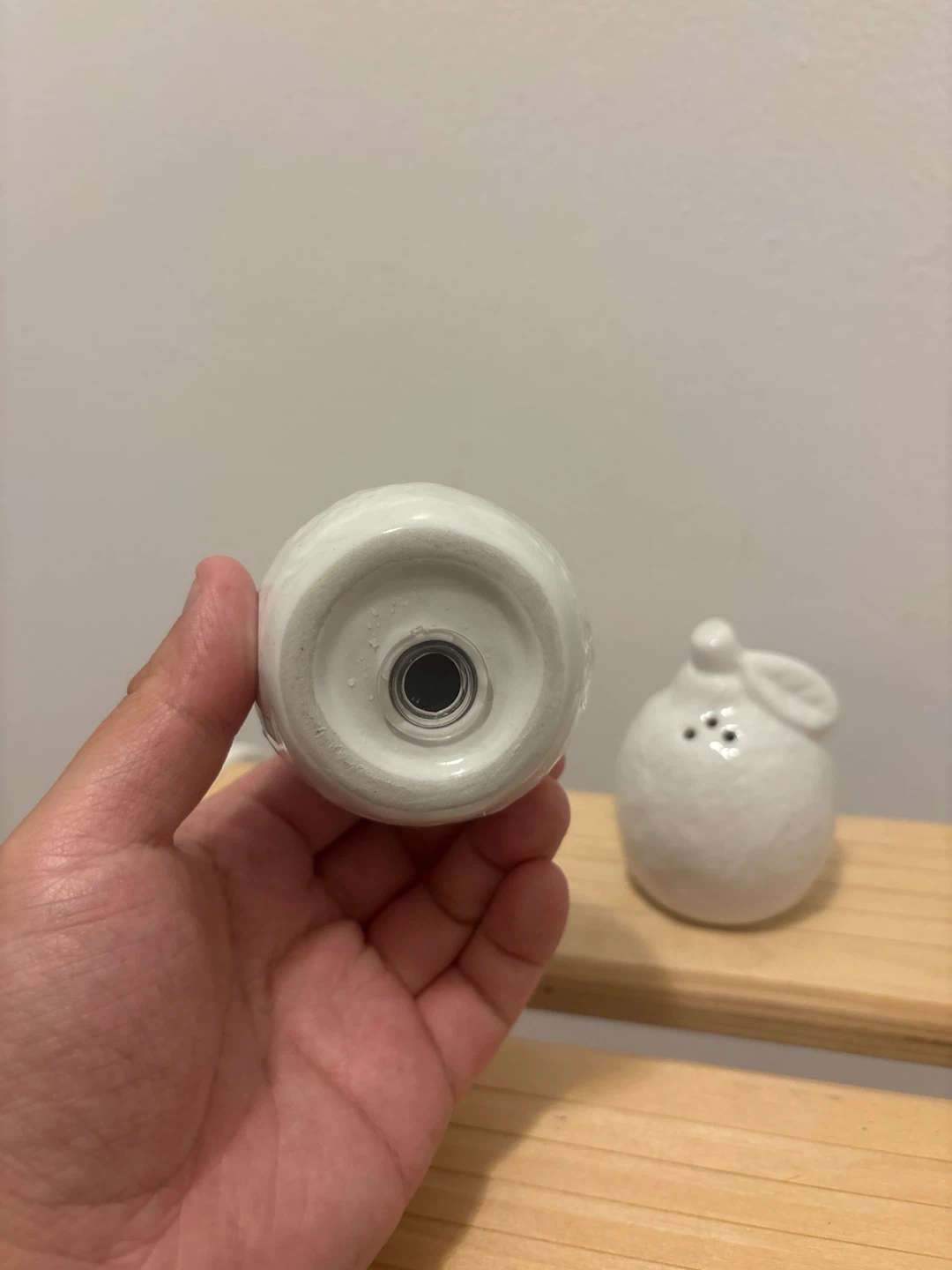 White Pear Shaped Salt and Pepper Shakers - photo 2