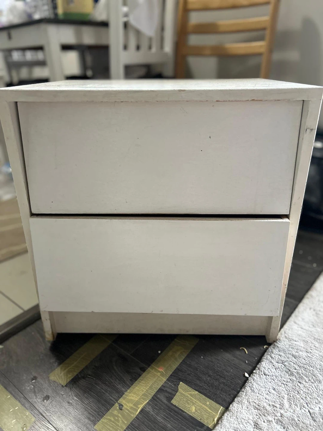 White 2-Drawer Nightstand