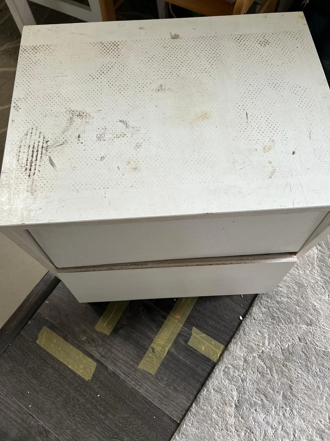 White 2-Drawer Nightstand - photo 4