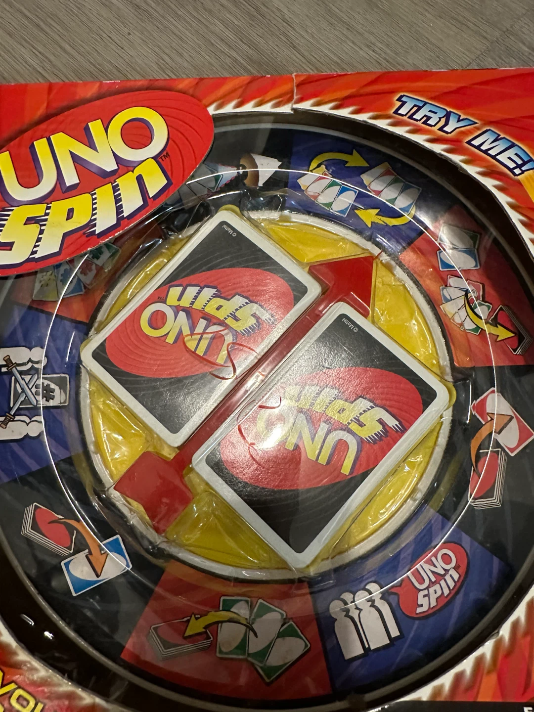 Vintage 2005 Mattel UNO Spin Card Game w/ Spinner Wheel - photo 5