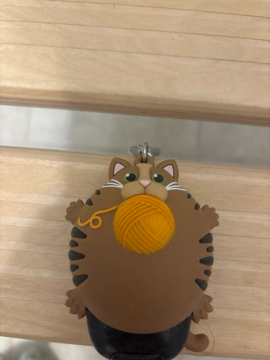 Cute Cat with Yarn Ball Keychain