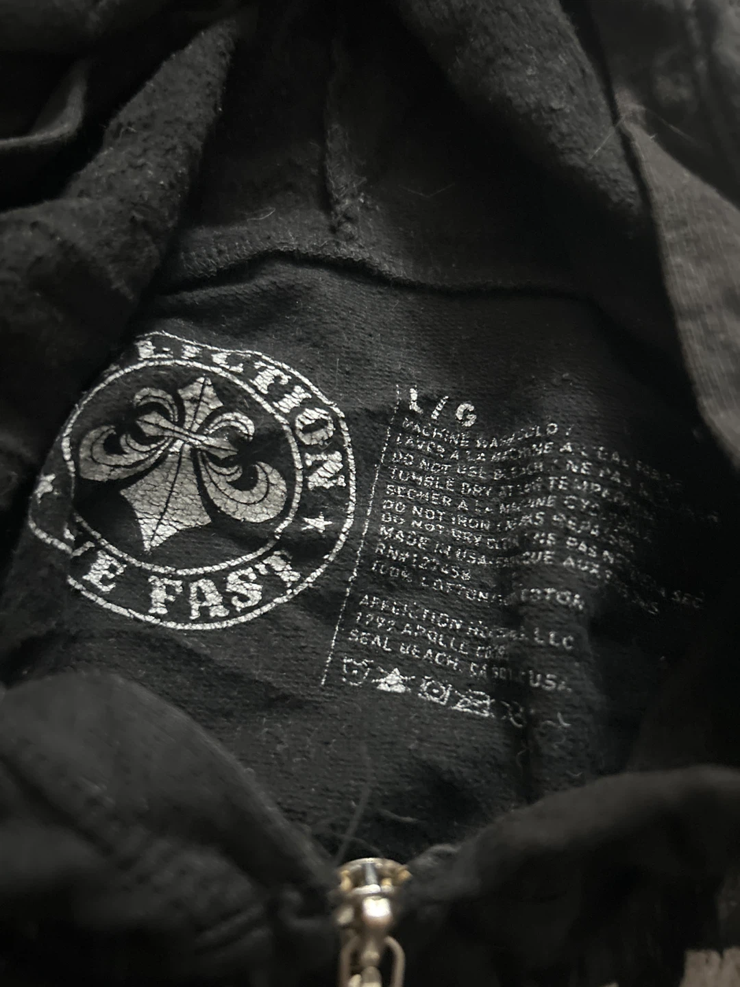 Black Hoodie with Graphic Print - photo 3