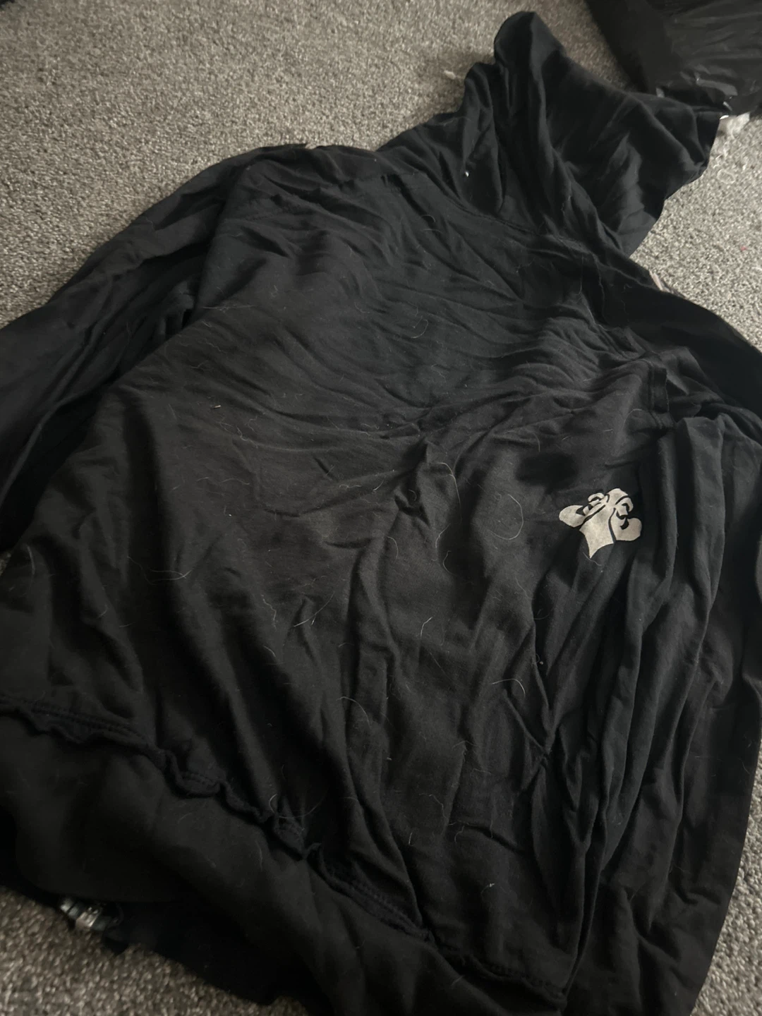 Black Hoodie with Graphic Print - photo 4