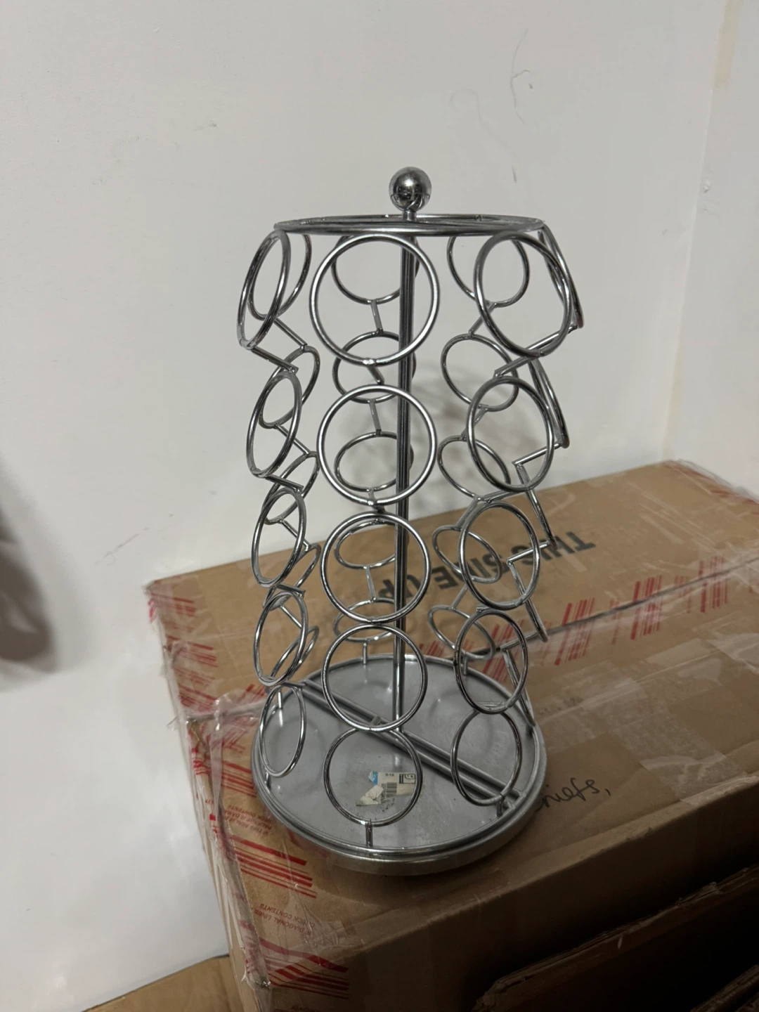 Metal coffee pod holder