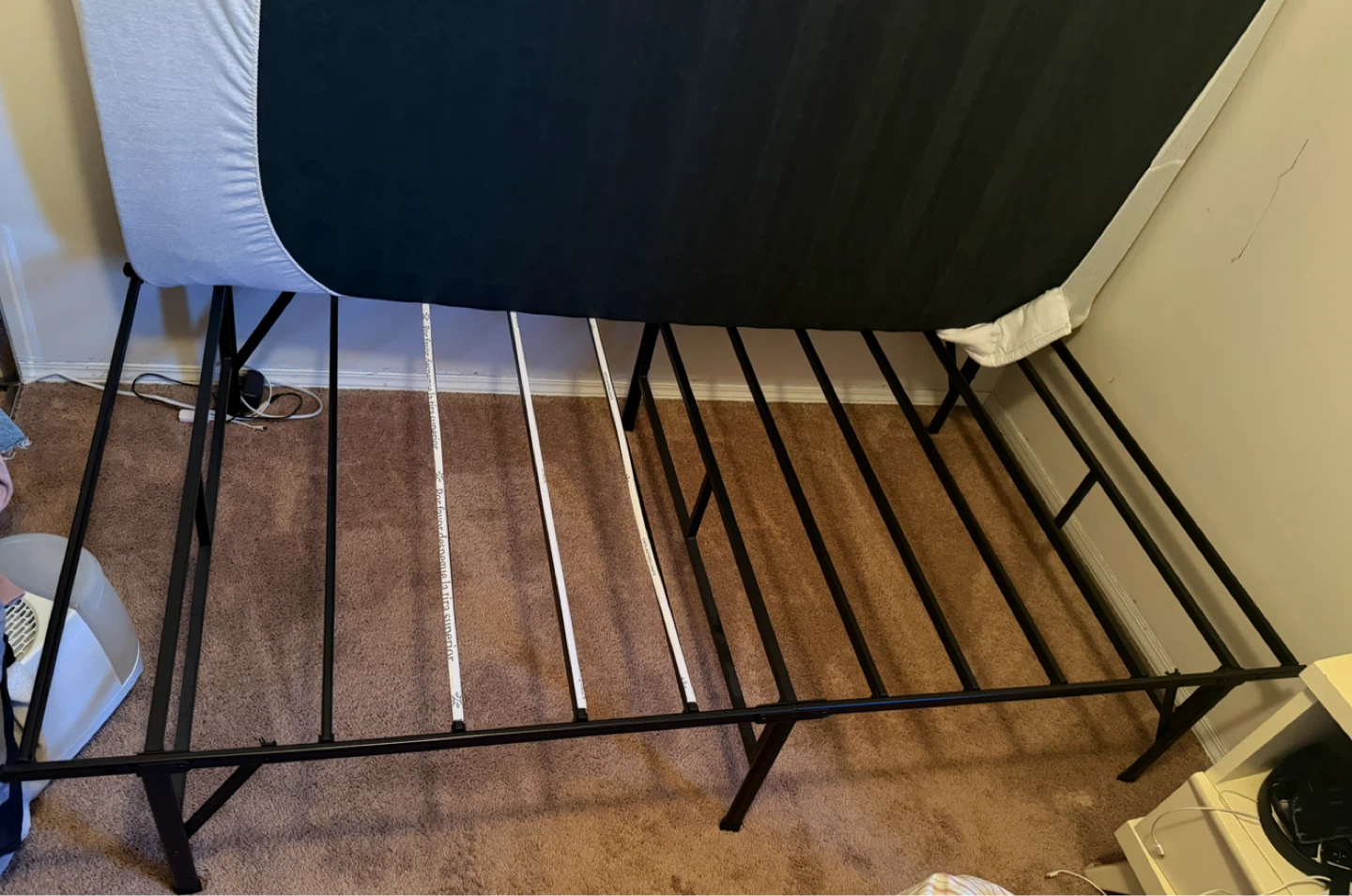Metal Bed Frame with Mattress - photo 2
