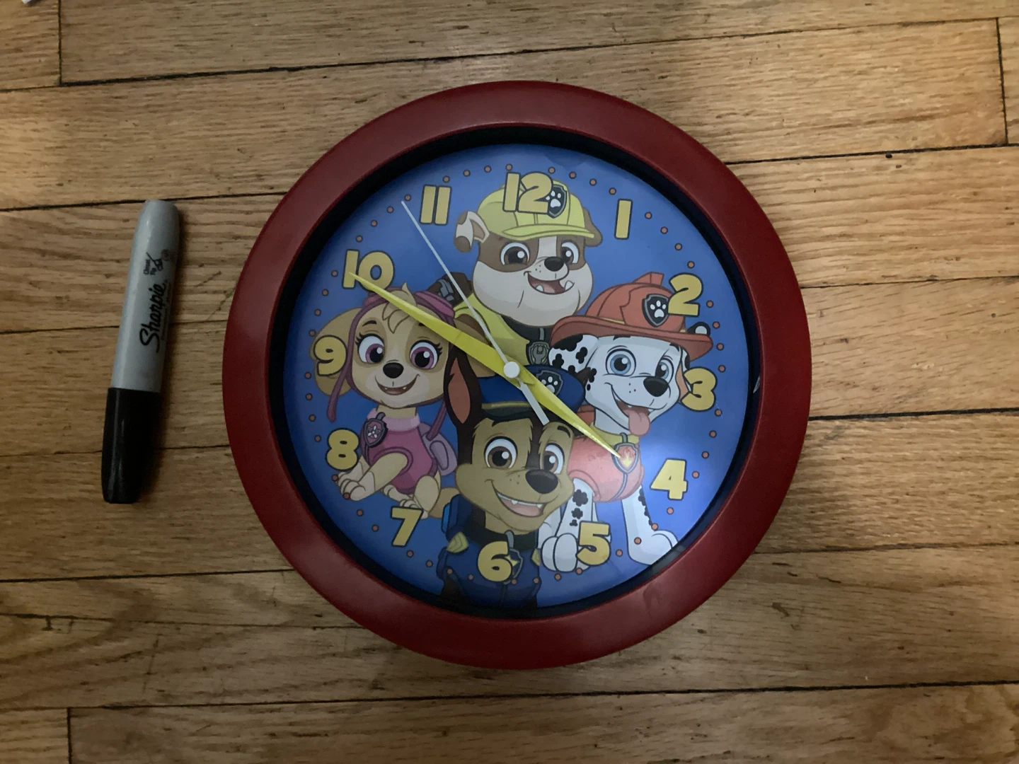 Paw Patrol Red Analog Wall Clock