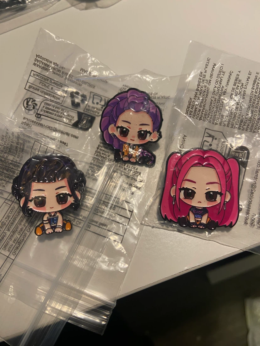 NEW: K-Pop Demon Hunters Enamel Pin Set (Rumi, Mira, and Zoey)