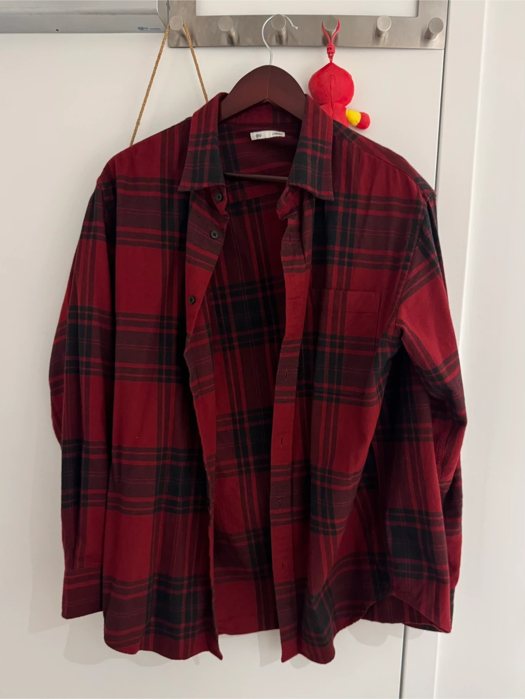 GU Red Plaid Flannel Shirt