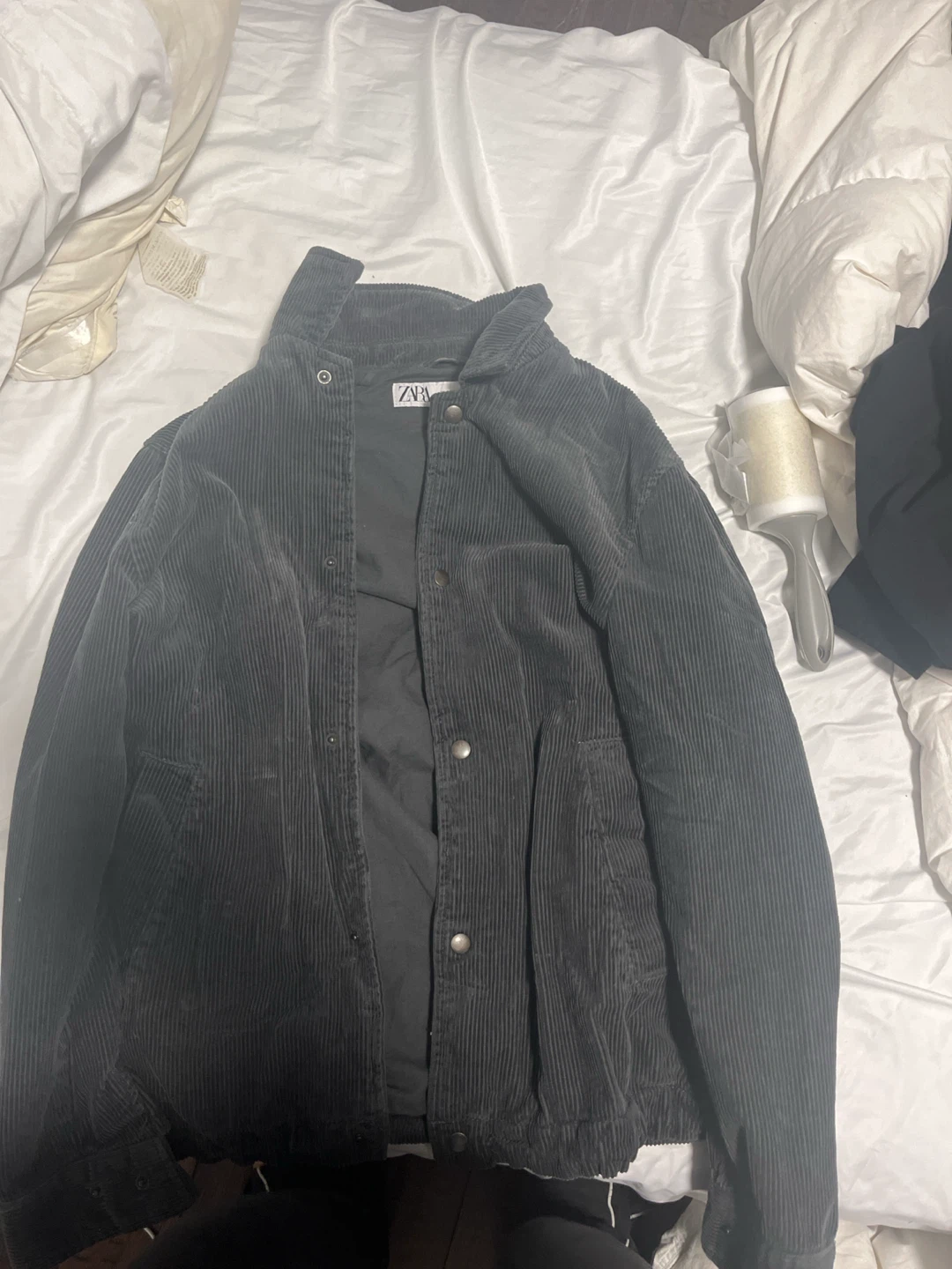 Zara Grey Corduroy Jacket Size Small - photo 2