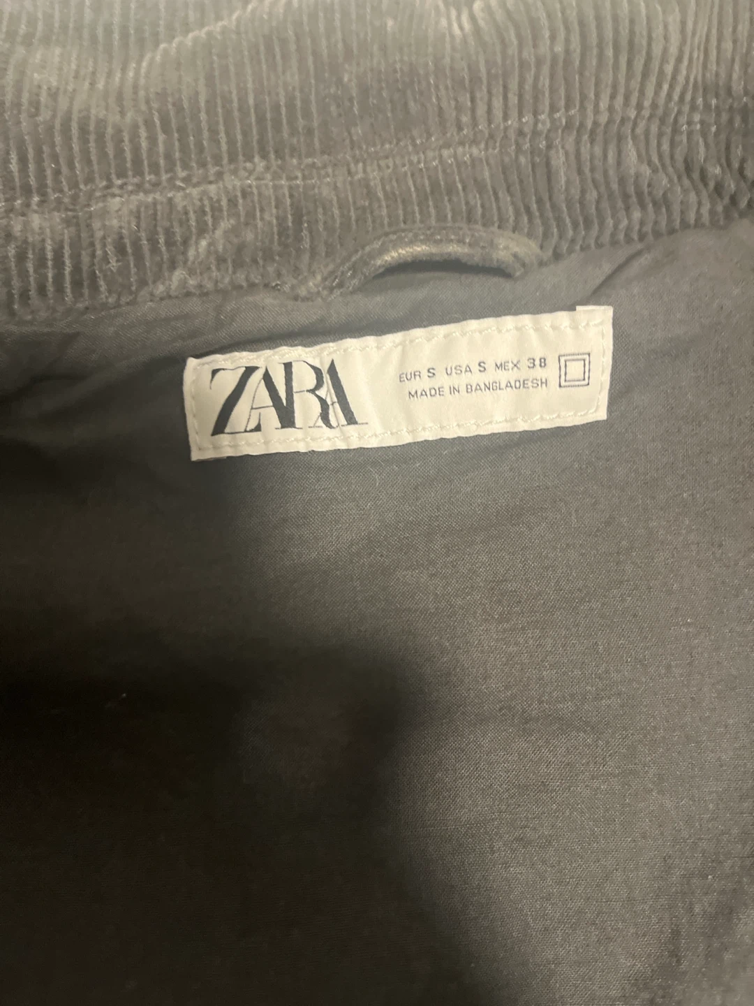 Zara Grey Corduroy Jacket Size Small - photo 3