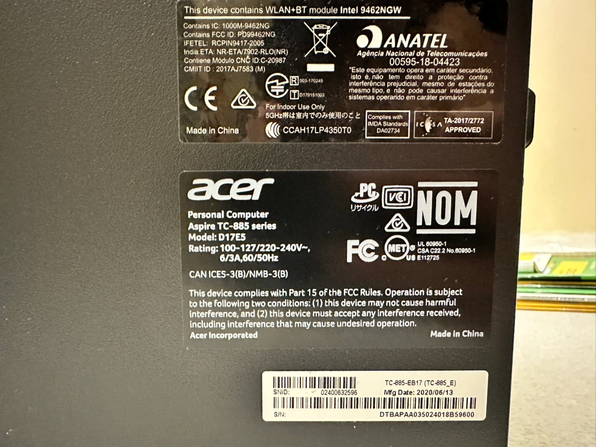Acer Aspire TC-885-EB17 Desktop PC - photo 5