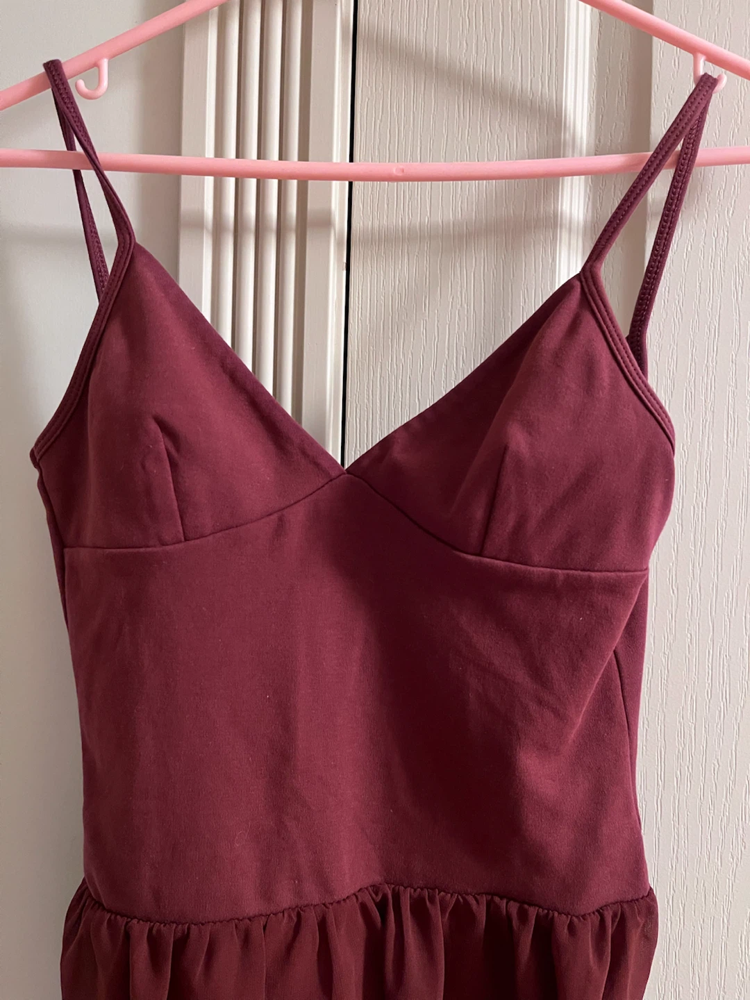 Aritzia, Burgundy Bodysuit with Sheer Sleeves - photo 3