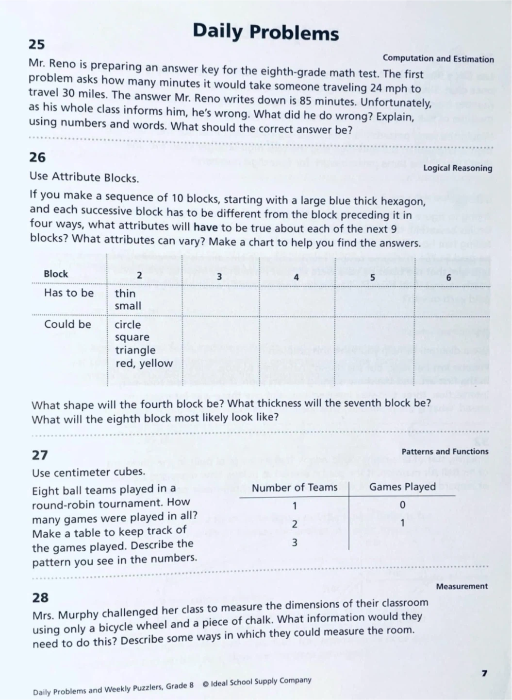 GR. 7/8 Math: Problems & Weekly Puzzlers - photo 4