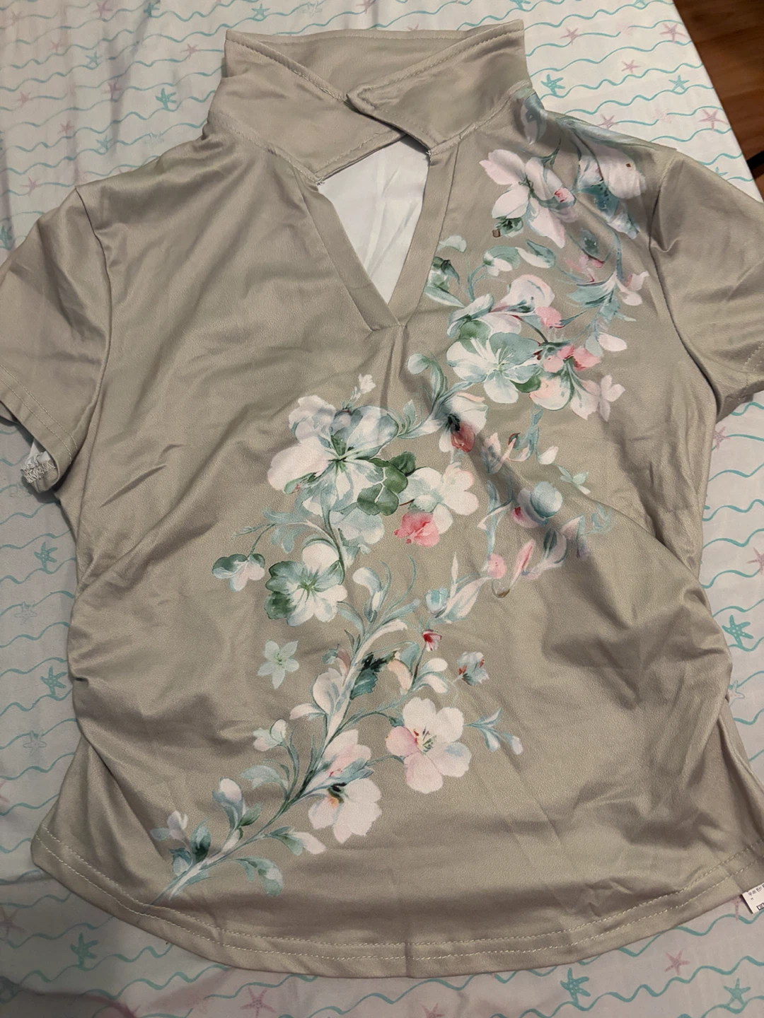 Women's Floral Collared Shirt