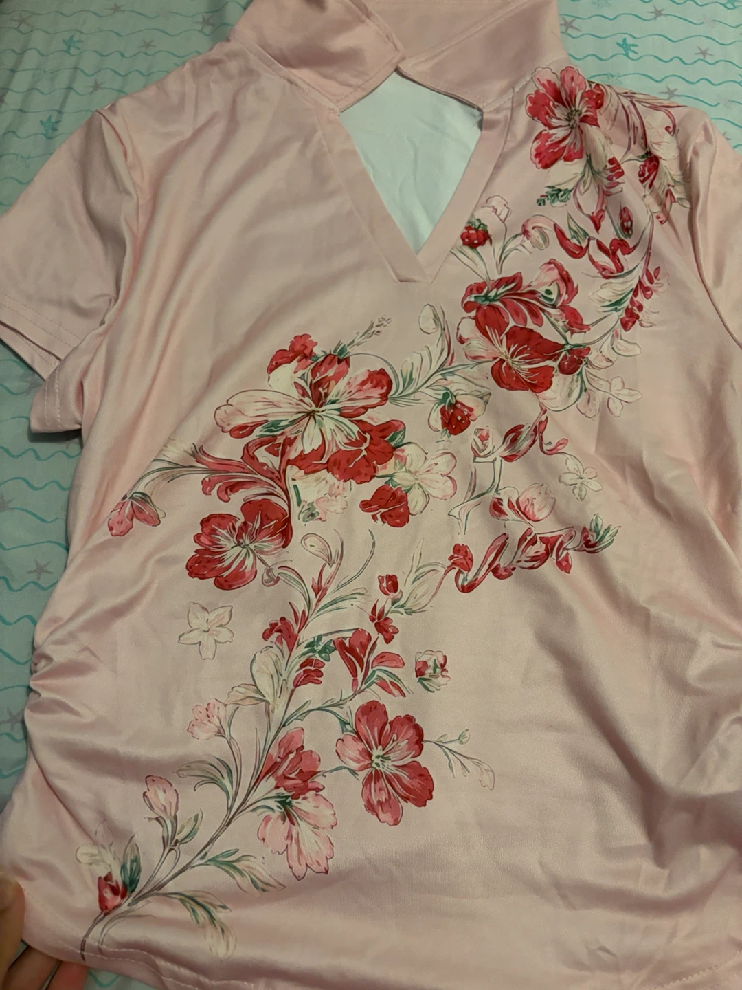 Women's Floral Collared Shirt - photo 4