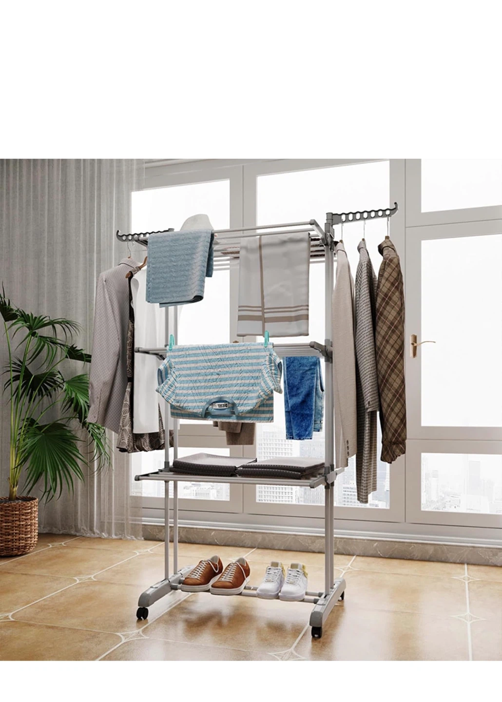 Saincustom Foldable Clothes Drying Rack - photo 2