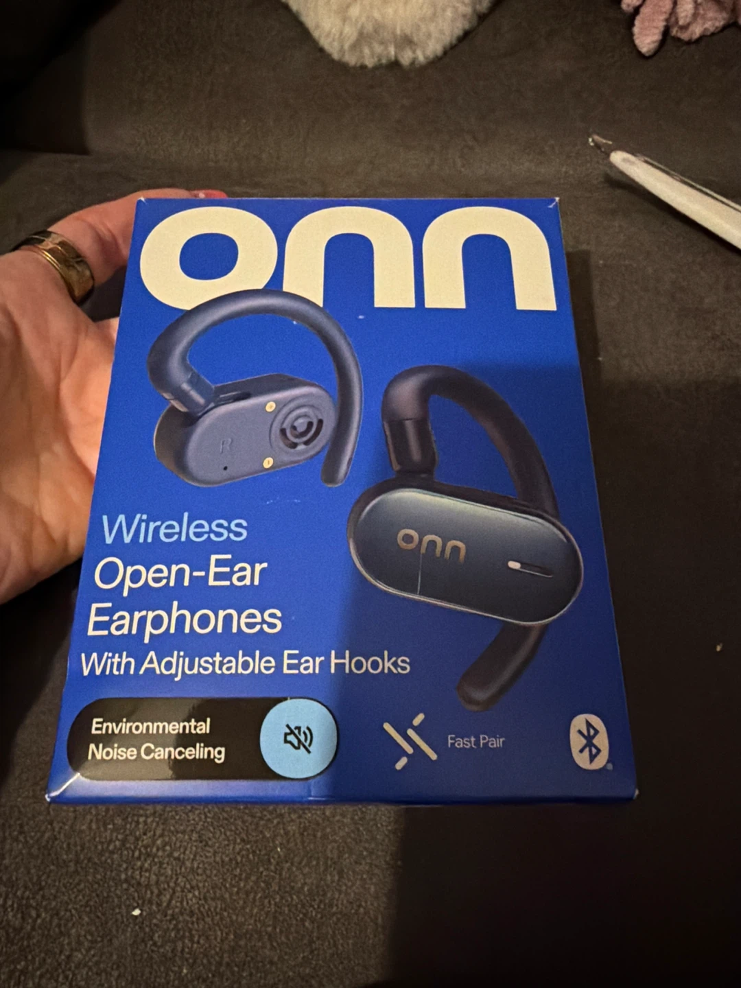 Onn Wireless Open-Ear Earphones with Adjustable Ear Hooks
