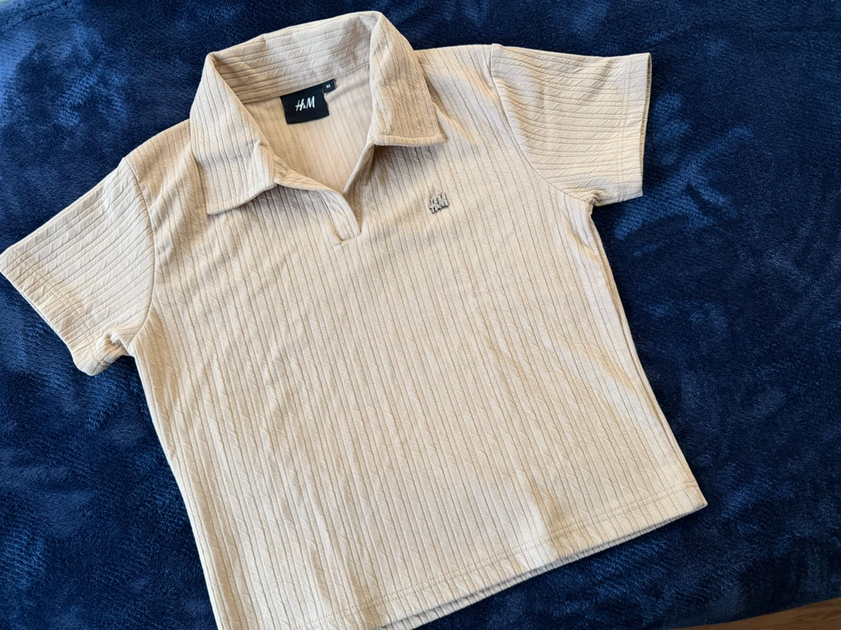 H&M Ribbed Polo Shirt