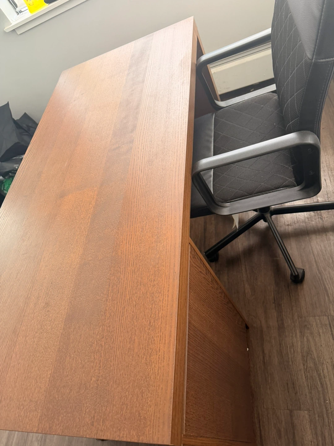 Wooden home office desk with drawers - photo 3